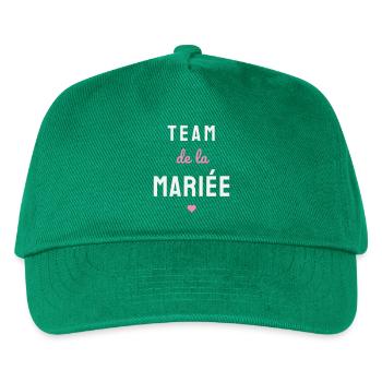 Team de la Mariée EVJF Coeur Mariage Fête Copines - Kinder Basecap - Grün - Vorne