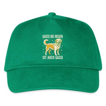 Gassi bei Regen ist auch Gassi - Hundespruch - Kinder Basecap - Grün - Vorne