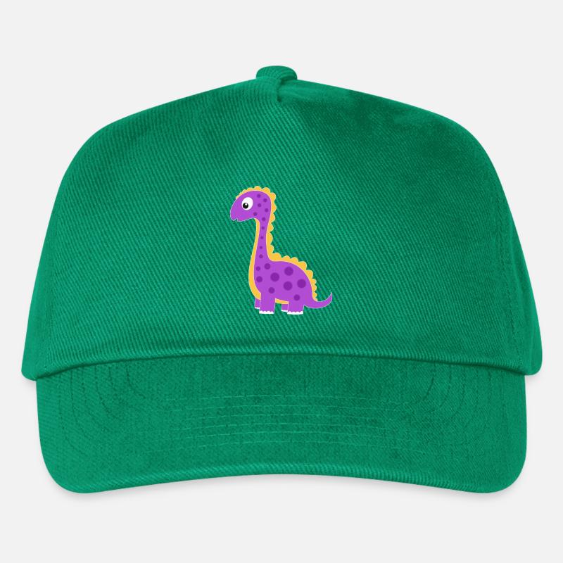 Verspielter Dino mit bunten Punkten - Kinder Basecap - Grün