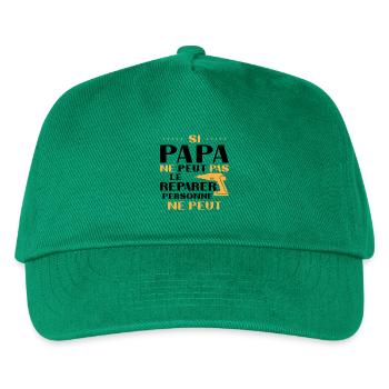 Handwerker, Papa, wenn Papa es nicht reparieren kann. - Kinder Basecap - Grün - Vorne