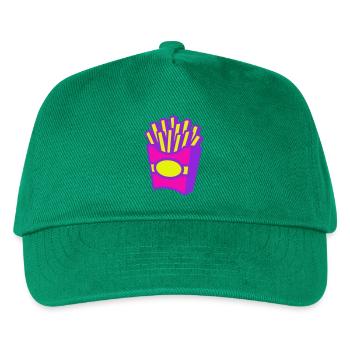 Pommes Pop-Art - Kinder Basecap - Grün - Vorne