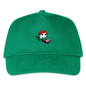 Kathy relaxing on a skateboard. - Kids’ Baseball Cap - green - Front