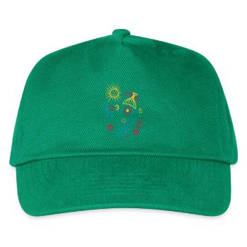 School, school start, children, back to school - Kids’ Baseball Cap - green - Front