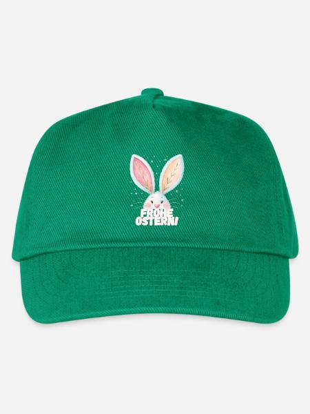 Frohe Ostern! Niedlicher Osterhase - Kinder Basecap - Grün