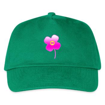 Blumen - Kinder Basecap - Grün - Vorne