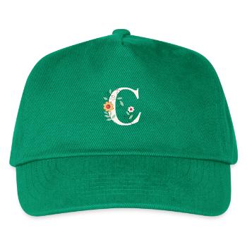 Letter C Monogram Retro - Kids’ Baseball Cap - green - Front