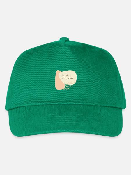 Be kind, not perfect - Kinder Basecap - Grün