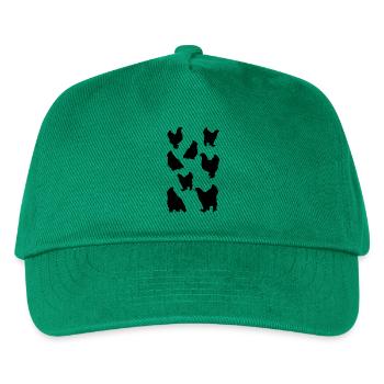 Hen club in black - Kids’ Baseball Cap - green - Front