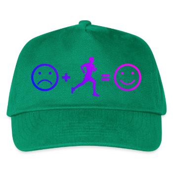 Geschenkidee für einen Running mit Running - Kinder Basecap - Grün - Vorne
