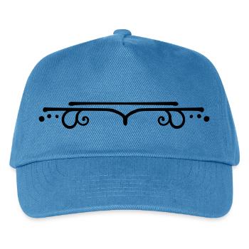 Squiggly Line Straight - Kids’ Baseball Cap - peacock-blue - Front