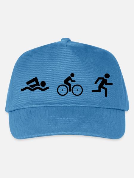 triathlon - Kinder Basecap - Pfauenblau