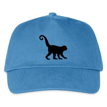 affe silhouette - Kinder Basecap - Pfauenblau - Vorne