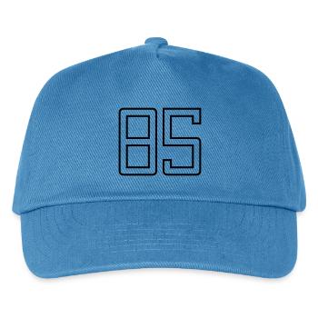 Numéro 85 (Style Université) - Casquette de baseball Enfant - bleu paon - Devant