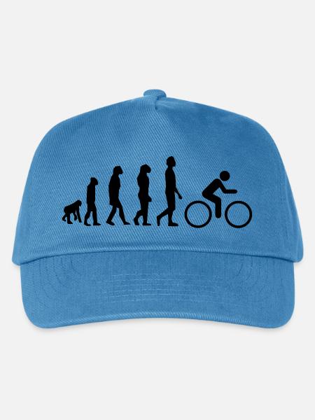 Cycling evolution Fahrrad Shirt - Kinder Basecap - Pfauenblau