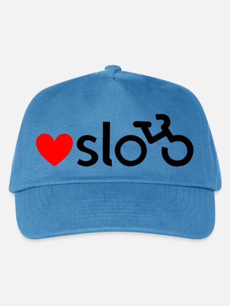 Oslo Fahrrad-Liebesaufkleber (schwarz) - Kinder Basecap - Pfauenblau