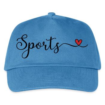 Ich liebe Sports Sports Heart - Kinder Basecap - Pfauenblau - Vorne