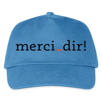 merci dir - 2 colors - Kids’ Baseball Cap - peacock-blue - Front