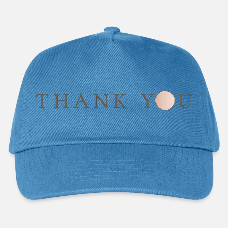 Botschaft  JUST THANK YOU als dankbarkeit - Kinder Basecap - Pfauenblau