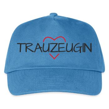 Trauzeugin Herz Junggesellinenabschied - Kinder Basecap - Pfauenblau - Vorne