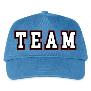 Team Schriftzug - Kinder Basecap - Pfauenblau - Vorne