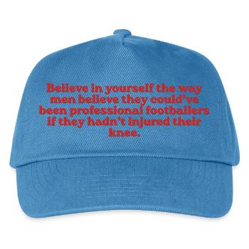 Believe In Yourself Footballer - Kinder Basecap - Pfauenblau - Vorne