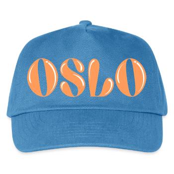 Oslo Orange stilisiert - Kinder Basecap - Pfauenblau - Vorne
