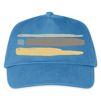 Streifen Ornament  - Kinder Basecap - Pfauenblau - Vorne