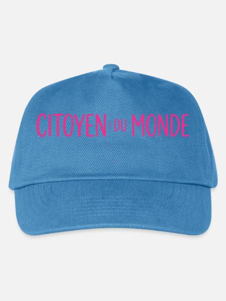 Citoyen du Monde – Globaler Bürger - Kinder Basecap - Pfauenblau
