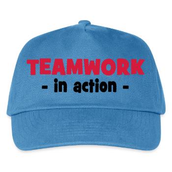 Teamwork in Action - Kinder Basecap - Pfauenblau - Vorne