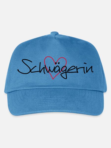 Schwägerin Herz Geschenk Junggesellenabschied - Kinder Basecap - Pfauenblau