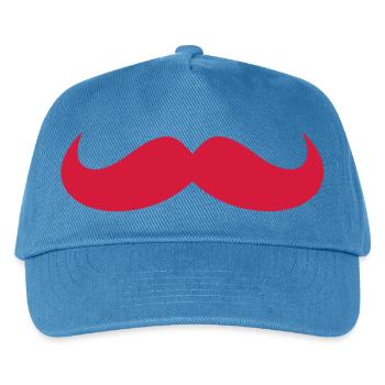 mustache - Kids’ Baseball Cap - peacock-blue - Front