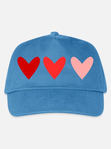HERZ. HERZ. HERZ. VATERTAG. VALENTINSTAG - Kinder Basecap - Pfauenblau