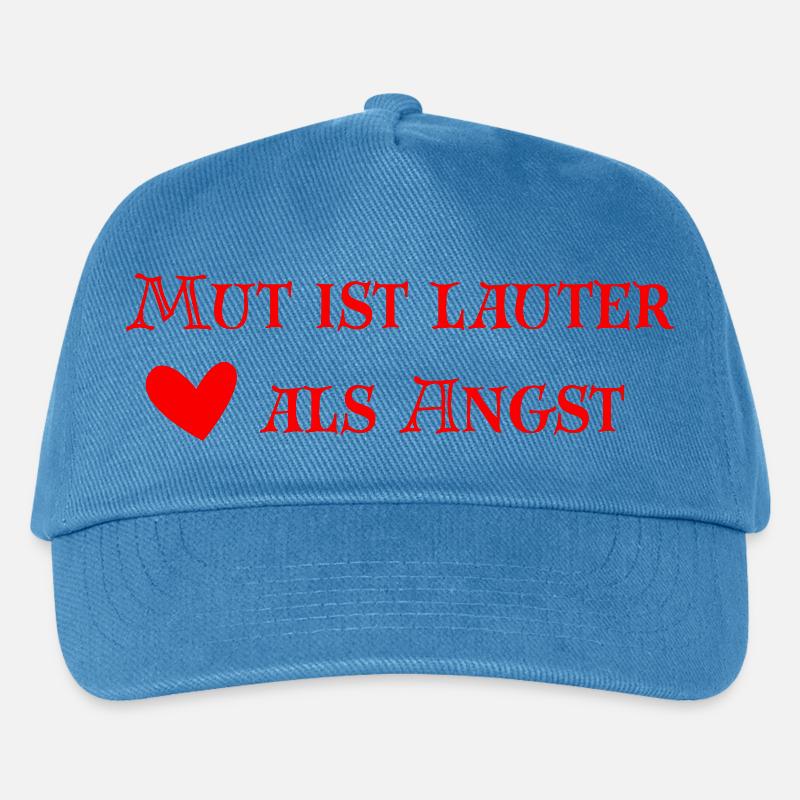 Mut ist lauter als Angst - Kinder Basecap - Pfauenblau