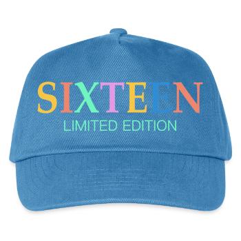 16. Geburtstag Limited Edition Vintage - Kinder Basecap - Pfauenblau - Vorne