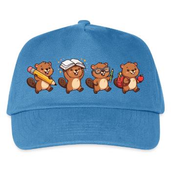 Lernbiber Quartet - Kids’ Baseball Cap - peacock-blue - Front