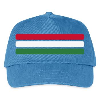 Hungary Flag Minimal - Flag Fan Stripe Design - Kids’ Baseball Cap - peacock-blue - Front