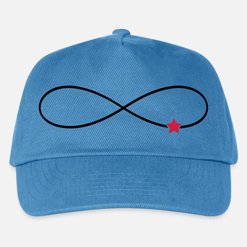 Unendlichkeitszeichen Stern Glück unendlich - Kinder Basecap - Pfauenblau