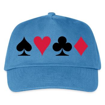 Poker (V) - Kinder Basecap - Pfauenblau - Vorne