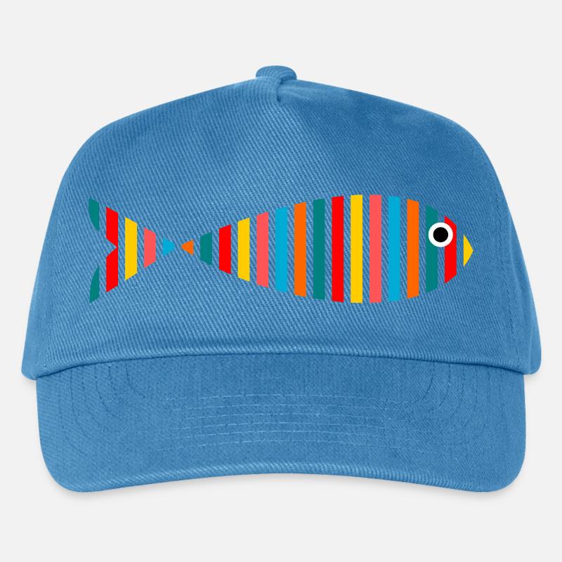 FISCH. SARDINE. FISCH. APRILFISCH. MEER - Kinder Basecap - Pfauenblau