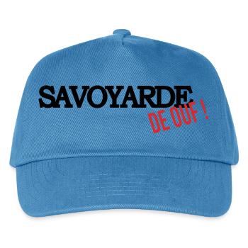 Savoyarde de ouf (noir) - Casquette de baseball Enfant - bleu paon - Devant