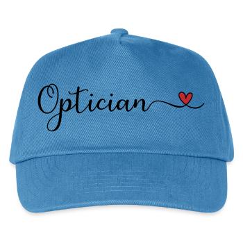 Optiker mit Herz - Kinder Basecap - Pfauenblau - Vorne