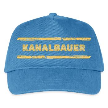 Job Kanalbauer - Kinder Basecap - Pfauenblau - Vorne