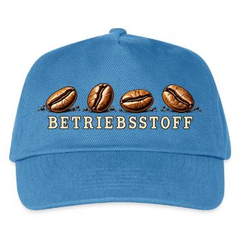Kaffee Shirt Betriebsstoff - Kinder Basecap - Pfauenblau - Vorne