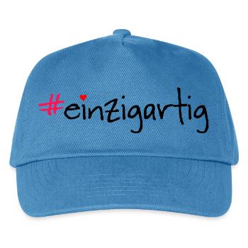 #einzigartig - Kinder Basecap - Pfauenblau - Vorne