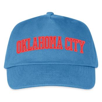 Oklahoma City Varsity Lettering - Kids’ Baseball Cap - peacock-blue - Front