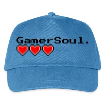 Gamer Soul - Kinder Basecap - Pfauenblau - Vorne
