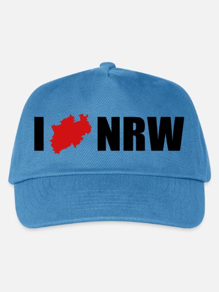 I love NRW Nordrhein-Westfalen - Kinder Basecap - Pfauenblau