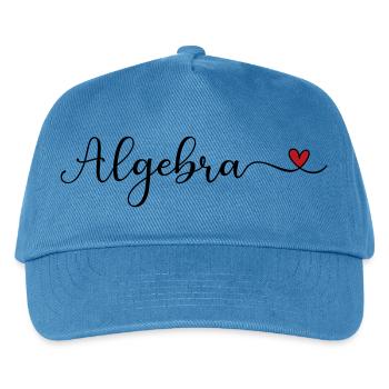Algebra Schriftzug mit Herz - Kinder Basecap - Pfauenblau - Vorne