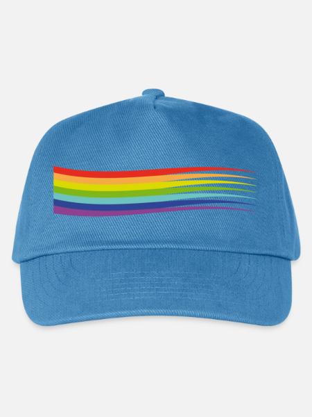 RAINBOW BANNER | Regenbogen-Fahne - Kinder Basecap - Pfauenblau