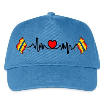 Heart rate cardio for the province of Overijssel - Kids’ Baseball Cap - peacock-blue - Front